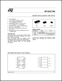 Click here to download M74HCT86B1 Datasheet