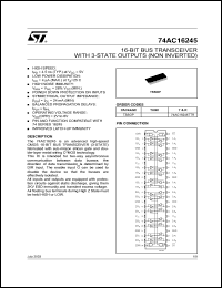 Click here to download 74AC16245TTR Datasheet