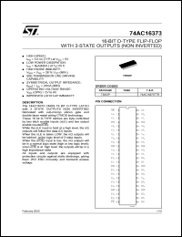 Click here to download 74AC16373TTR Datasheet