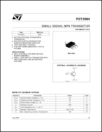 Click here to download PZT3904 Datasheet