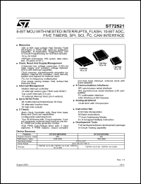 Click here to download ST72521AR6 Datasheet