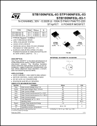 Click here to download STB100NF03L-03 Datasheet