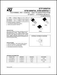 Click here to download STB100NF04 Datasheet
