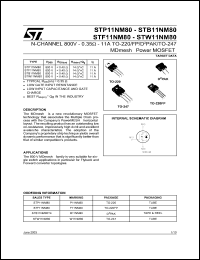 Click here to download STB11NM80 Datasheet