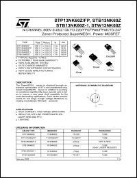 Click here to download STB13NK60 Datasheet