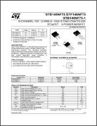 Click here to download STB140NF75 Datasheet