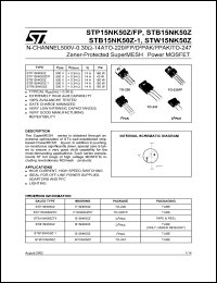 Click here to download STB15NK50 Datasheet