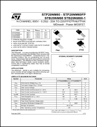 Click here to download STB20NM60 Datasheet