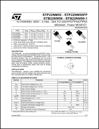 Click here to download STB22NM50 Datasheet