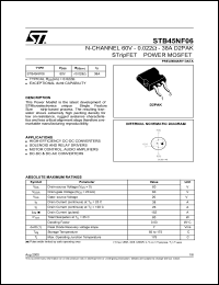 Click here to download STB45NF06 Datasheet