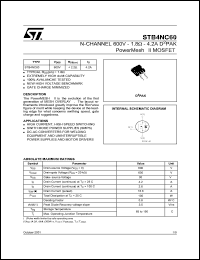 Click here to download STB4NC60 Datasheet