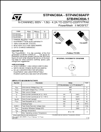 Click here to download STB4NC60A-1 Datasheet