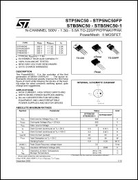 Click here to download STB5NC50 Datasheet