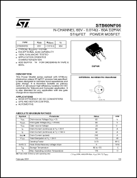 Click here to download STB60NF06 Datasheet