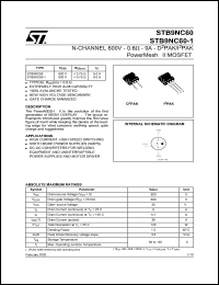 Click here to download STB9NC60-1 Datasheet