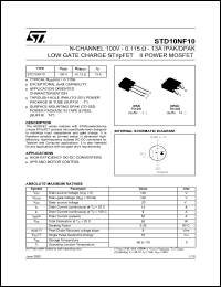 Click here to download STD10NF10 Datasheet