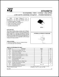 Click here to download STD25NF10 Datasheet
