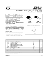Click here to download STD3NC60-1 Datasheet