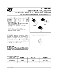 Click here to download STD3NM60 Datasheet