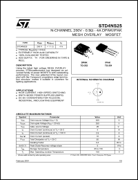 Click here to download STD4NS25 Datasheet