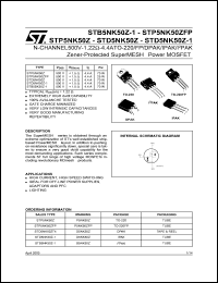 Click here to download STD5NK50 Datasheet