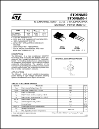 Click here to download STD5NM50-1 Datasheet