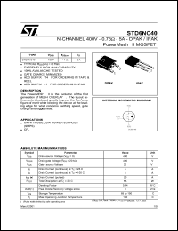 Click here to download STD6NC40 Datasheet