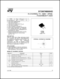 Click here to download STGB7NB60HDT4 Datasheet