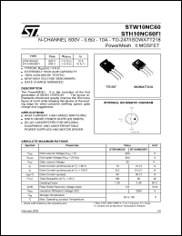 Click here to download STH10NC60 Datasheet