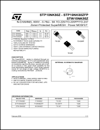 Click here to download STP10NK80 Datasheet
