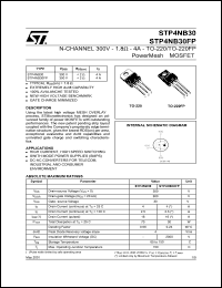 Click here to download STP4NB30 Datasheet