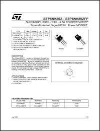 Click here to download STP5NK80 Datasheet