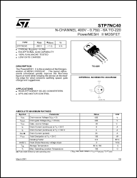 Click here to download STP7NC40 Datasheet