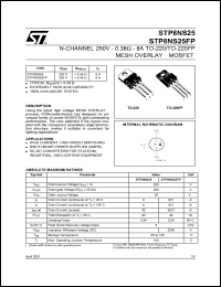 Click here to download STP8NS25 Datasheet