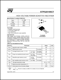 Click here to download STPS20100CT Datasheet