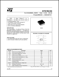 Click here to download STS1NC60 Datasheet
