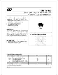 Click here to download STS4NF100 Datasheet