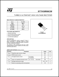 Click here to download STTH30R06 Datasheet