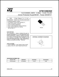 Click here to download STW12NK80 Datasheet