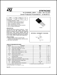Click here to download STW7NC90 Datasheet