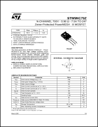 Click here to download STW9NC70 Datasheet
