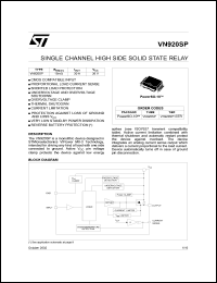 Click here to download VN920SP Datasheet