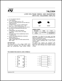 Click here to download 74LCX04 Datasheet
