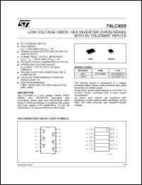 Click here to download 74LCX05 Datasheet