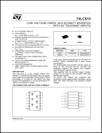 Click here to download 74LCX14 Datasheet