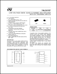Click here to download 74LCX157TTR Datasheet