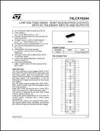 Click here to download 74LCX16244TTR Datasheet