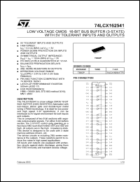 Click here to download 74LCX162541 Datasheet