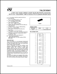 Click here to download 74LCX16541TTR Datasheet