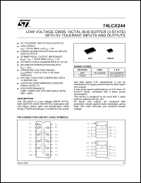 Click here to download 74LCX244MTR Datasheet